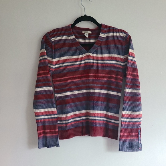 Y2k Era Ribbed Long Sleeve Top L - Picture 4 of 5